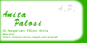 anita palosi business card