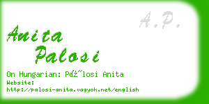 anita palosi business card